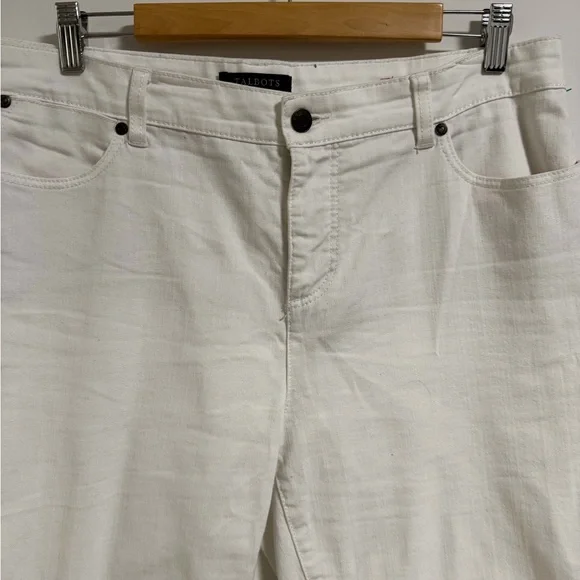 Talbots Simply Flattering White Denim Pants - Picture 3 of 16
